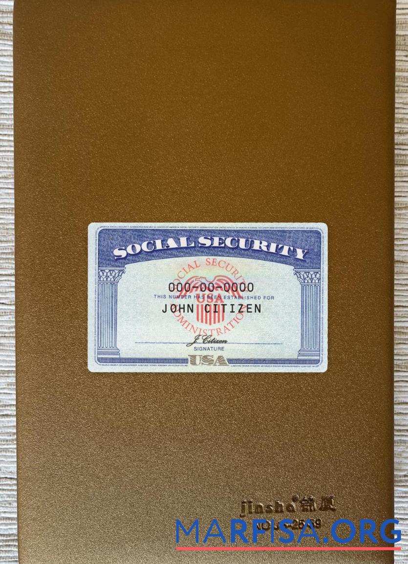 Blank USA SSN PSD files, scan look and photographed image 2 in 1 template